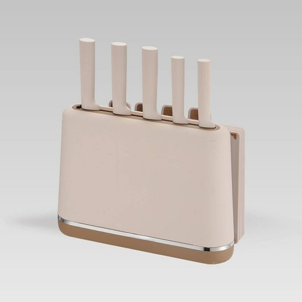 Set of Kitchen Knives and Stand Feel Maestro MR-1412-BEIGE