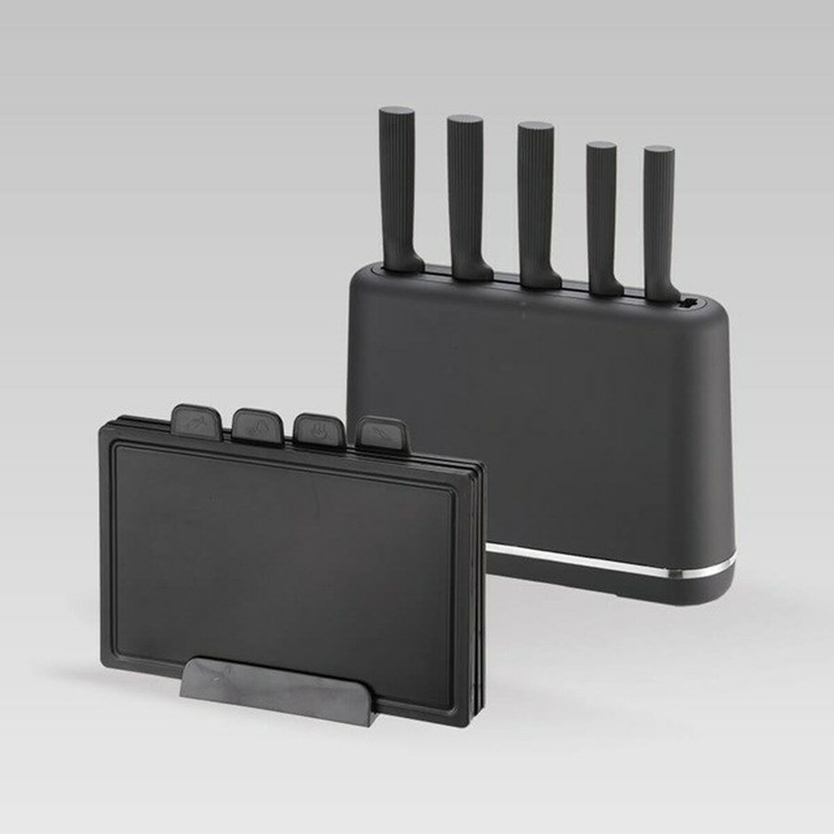 Set of Kitchen Knives and Stand Feel Maestro MR-1412-BLACK