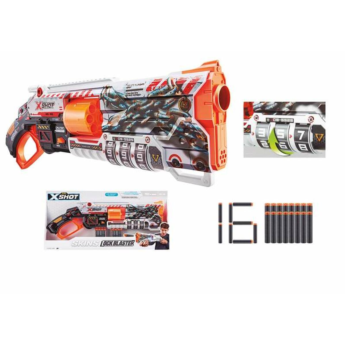 Dart Gun Zuru Skins X-Shot Lock Blaster Dart Gun Zuru Skins X-Shot Lock Blaster