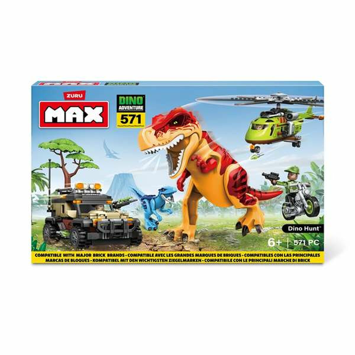 Building Game + Figures Zuru Max Dino 33 x 48,3 x 7,6 cm 592 Pieces Building Game + Figures Zuru Max Dino 33 x 48,3 x 7,6 cm 592 Pieces