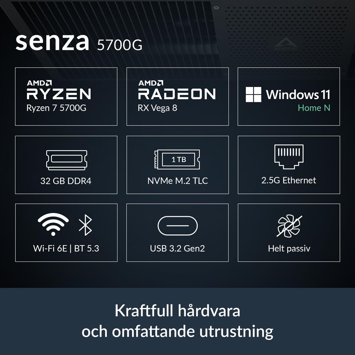 Desktop PC Arctic ACPCC00002A 32 GB RAM 1 TB SSD AMD Ryzen 7 5700G