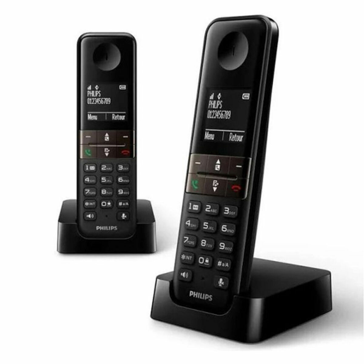 Wireless Phone Philips D4702B/34 Duo 1,8″ DECT (2 pcs)