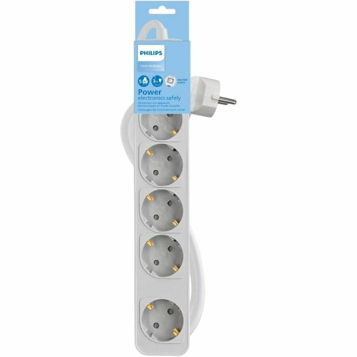 Power Socket – 5 sockets with Switch Philips CHP2154W/10