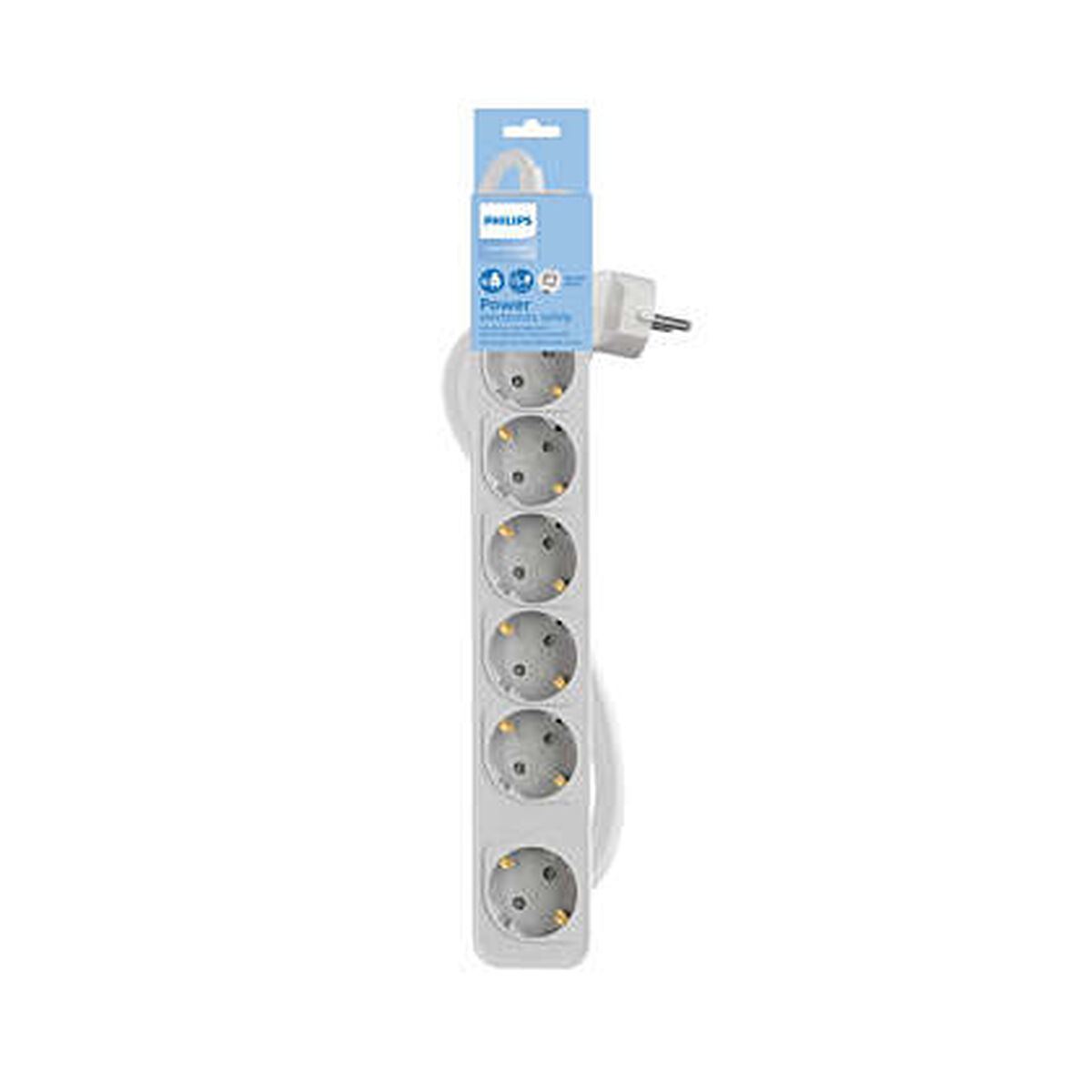 Power Socket – 6 Sockets with Switch Philips CHP2164W/62 (1,5 m)