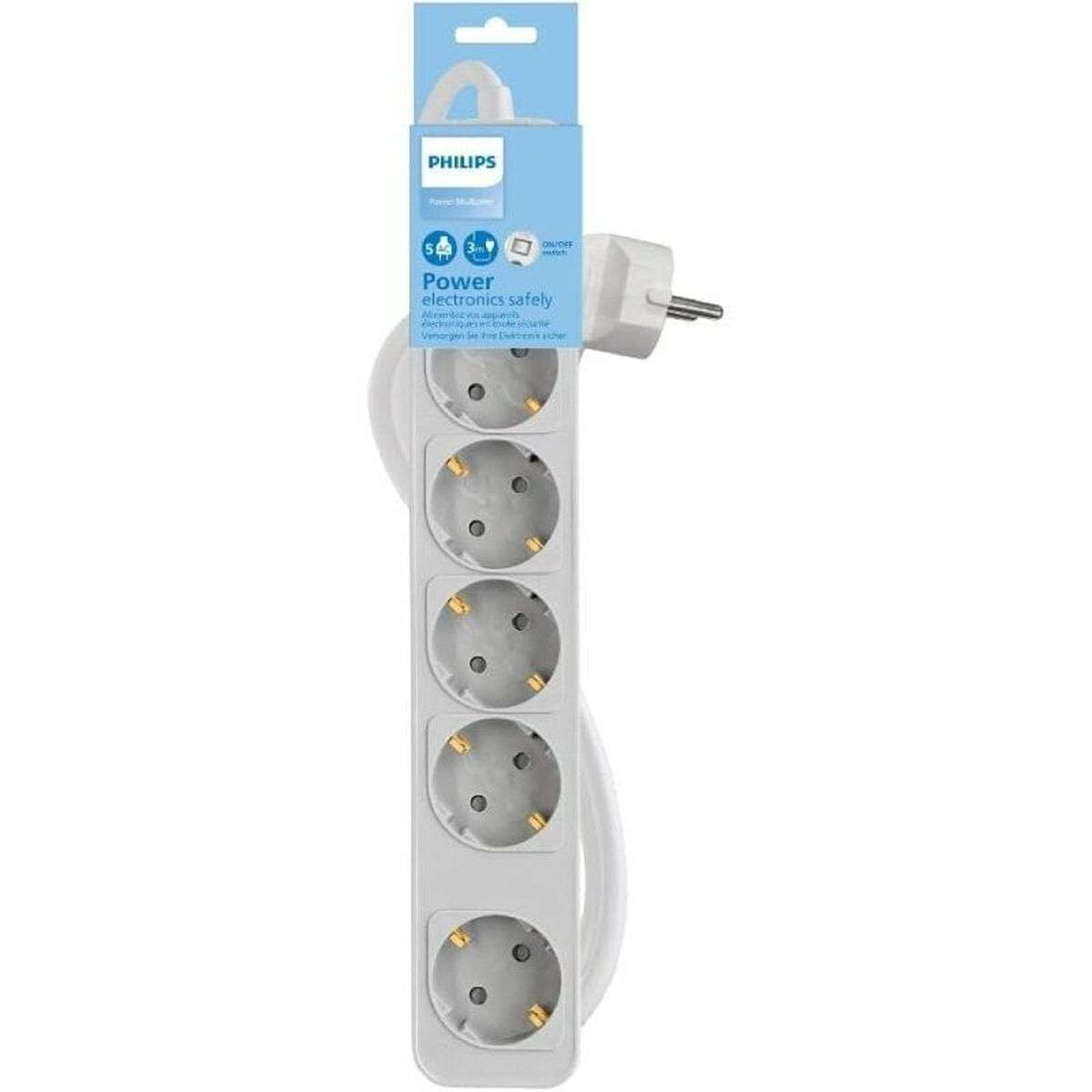 Power Socket – 5 sockets with Switch Philips CHP2154W/12