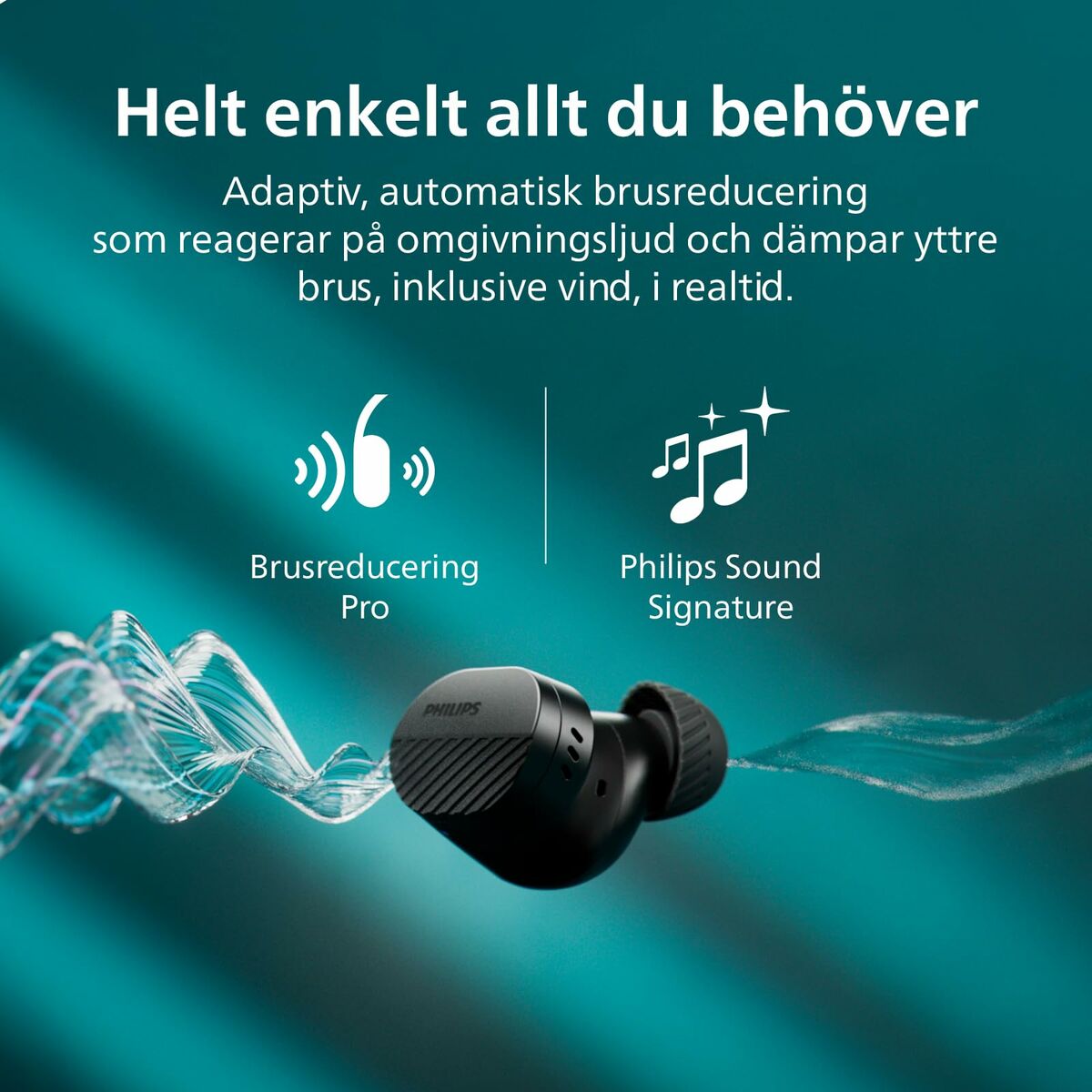 Headphones Philips TAT5000BK/00 Black