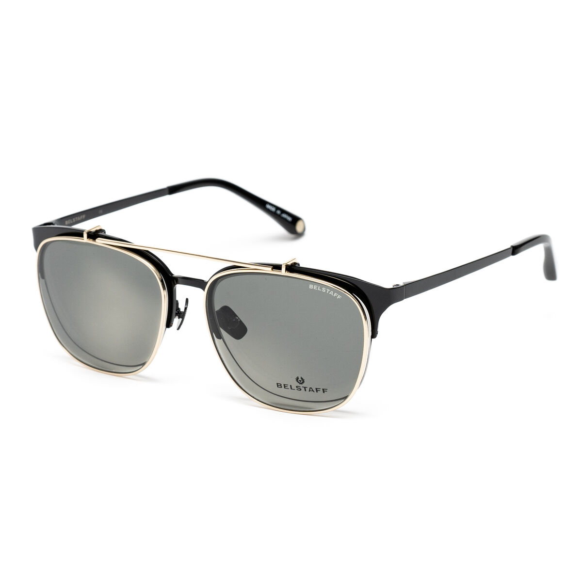 Eyeglass Frame + Sunglasses Belstaff HATCHER-NEGRO-DORADO-W Ø 55 mm Clip On Eyeglass Frame + Sunglasses Belstaff HATCHER-NEGRO-DORADO-W Ø 55 mm Clip On