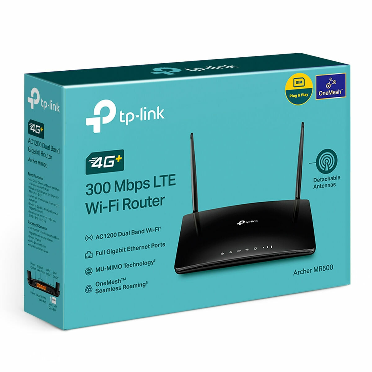 Router TP-Link MR500 White Black Wi-Fi 5 GHz RJ45 Ethernet LAN