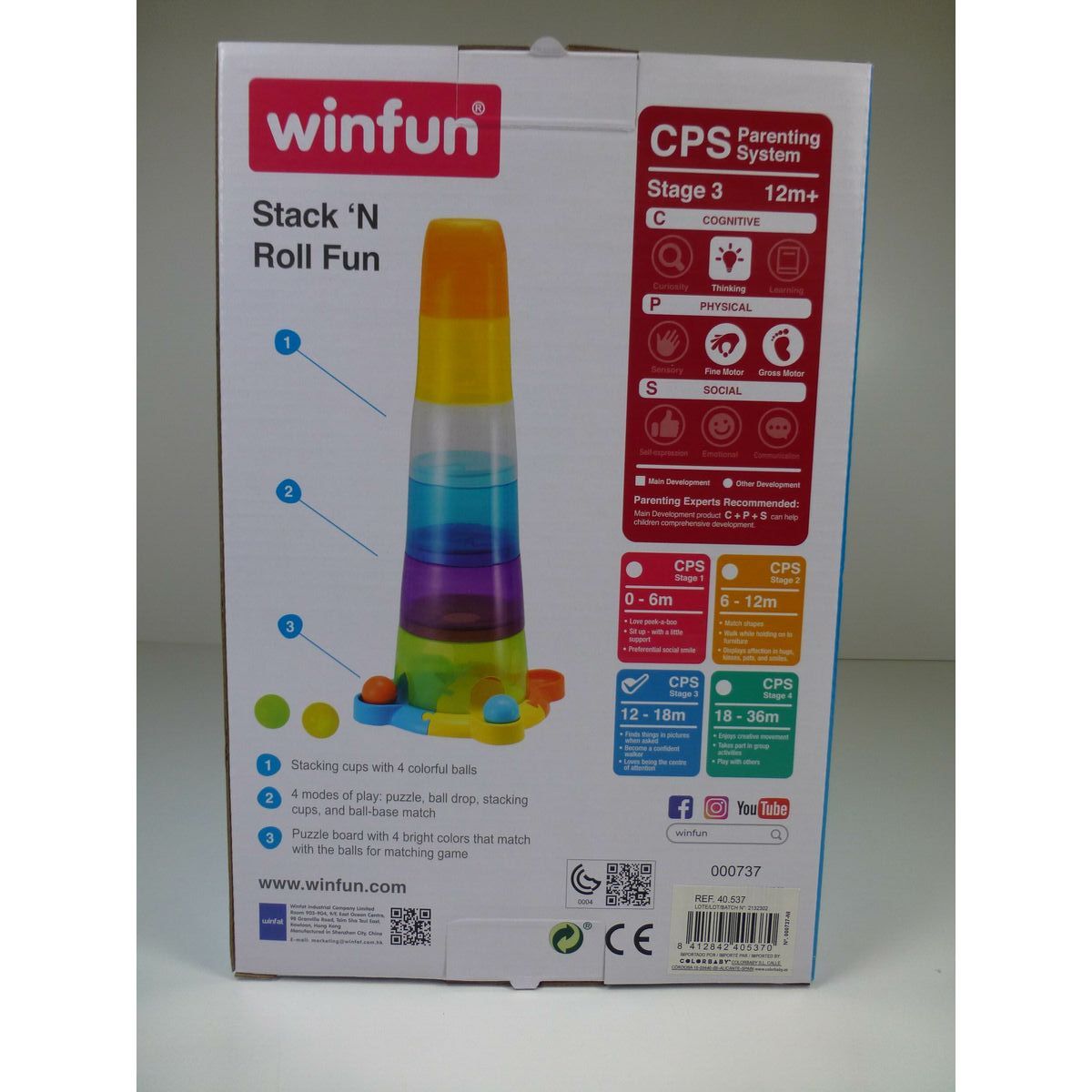 Stacking Blocks Winfun 4 Units 23 x 61 x 23 cm