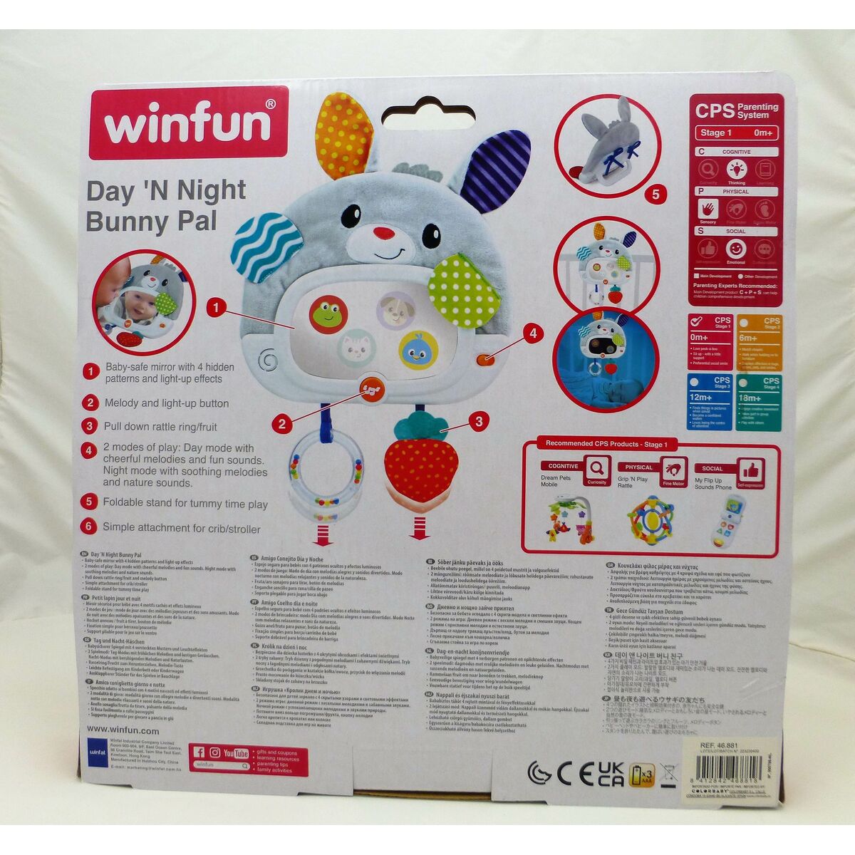 Baby toy Winfun Rabbit 25 x 35 x 2,5 cm (4 Units)