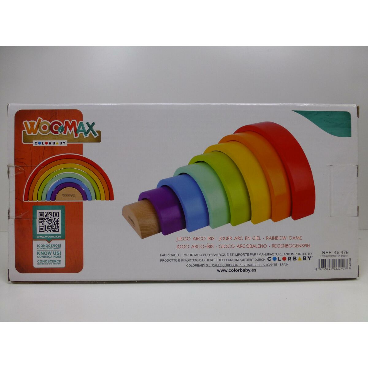 Child’s Wooden Puzzle Woomax Rainbow 8 Pieces 4 Units