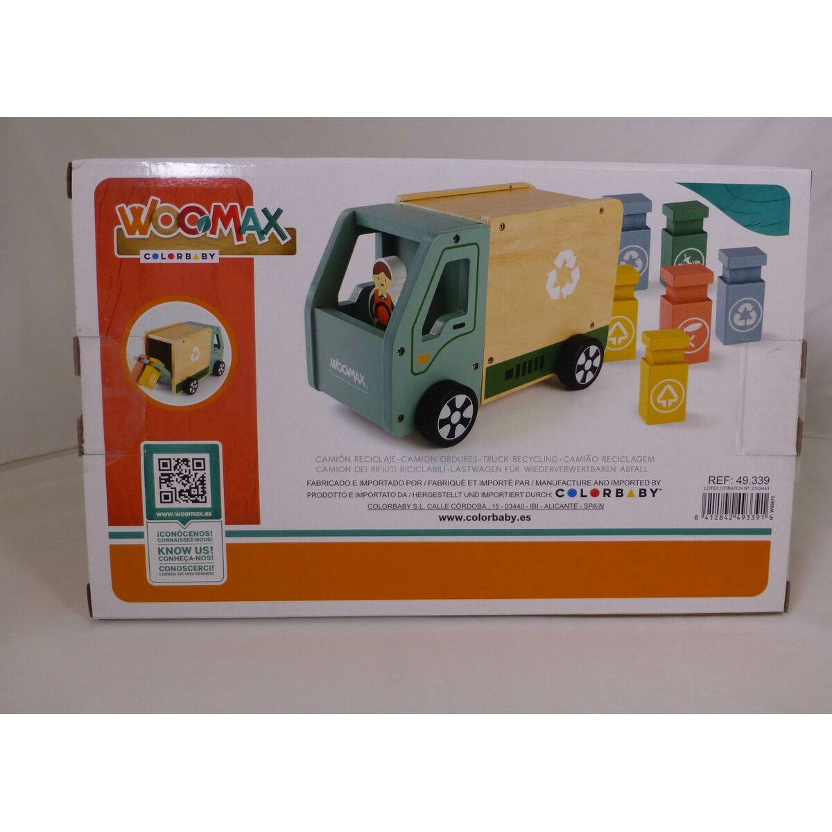 Garbage Truck Woomax Toy 8 Pieces 24 x 15 x 13,5 cm (4 Units)