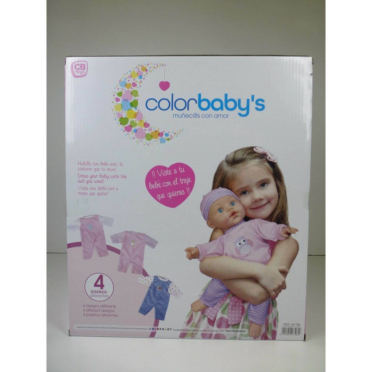 Baby doll Colorbaby 2 Units 24 x 42 x 11 cm