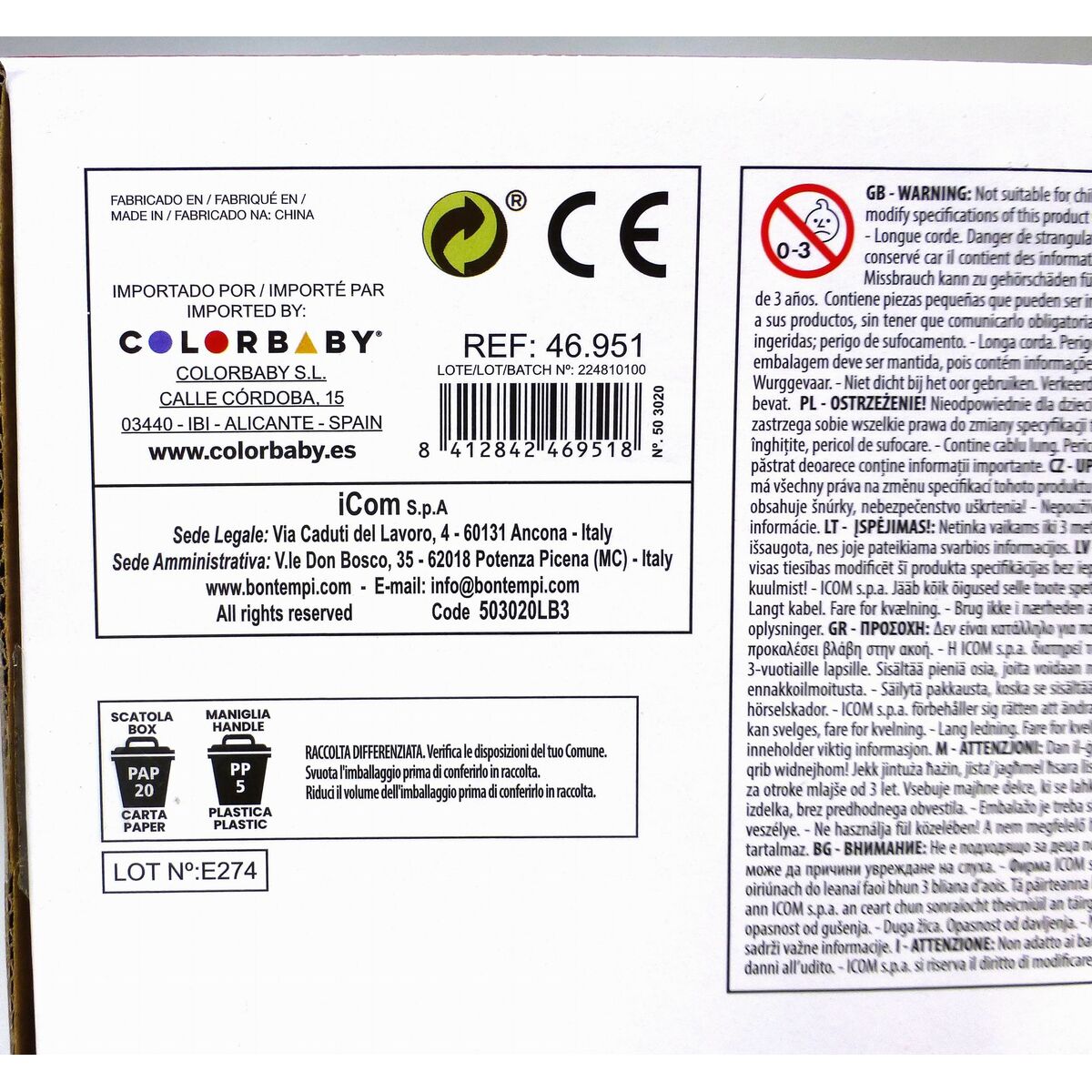 Drum Bontempi Plastic 30,5 x 13,5 x 30,5 cm (4 Units)