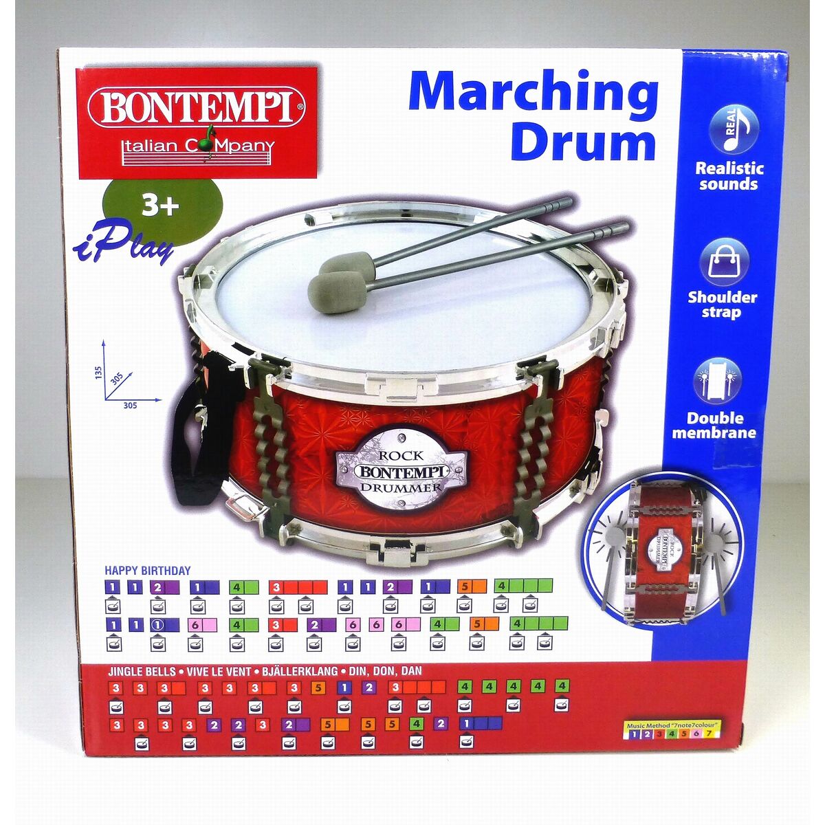 Drum Bontempi Plastic 30,5 x 13,5 x 30,5 cm (4 Units)