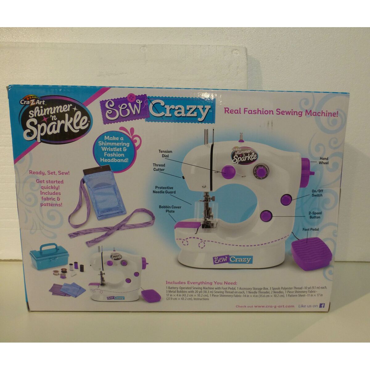Toy sewing machine Cra-Z-Art Shimmer ‘n Sparkle 18,5 x 19 x 11 cm (2 Units)