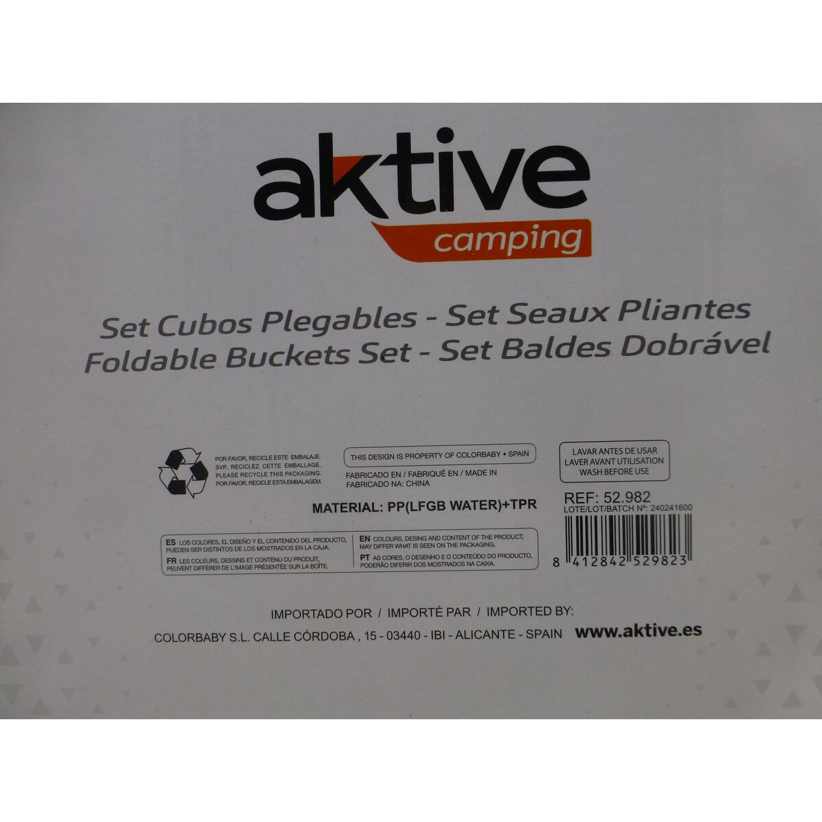 Bucket set Aktive Foldable 2 Units