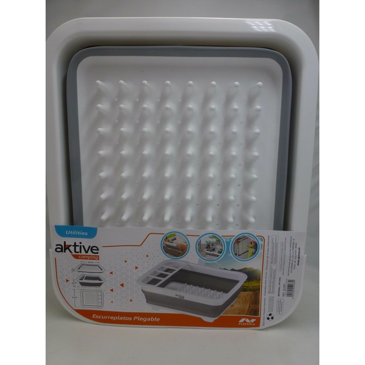 Folding Draining Rack for Kitchen Aktive 6 Units