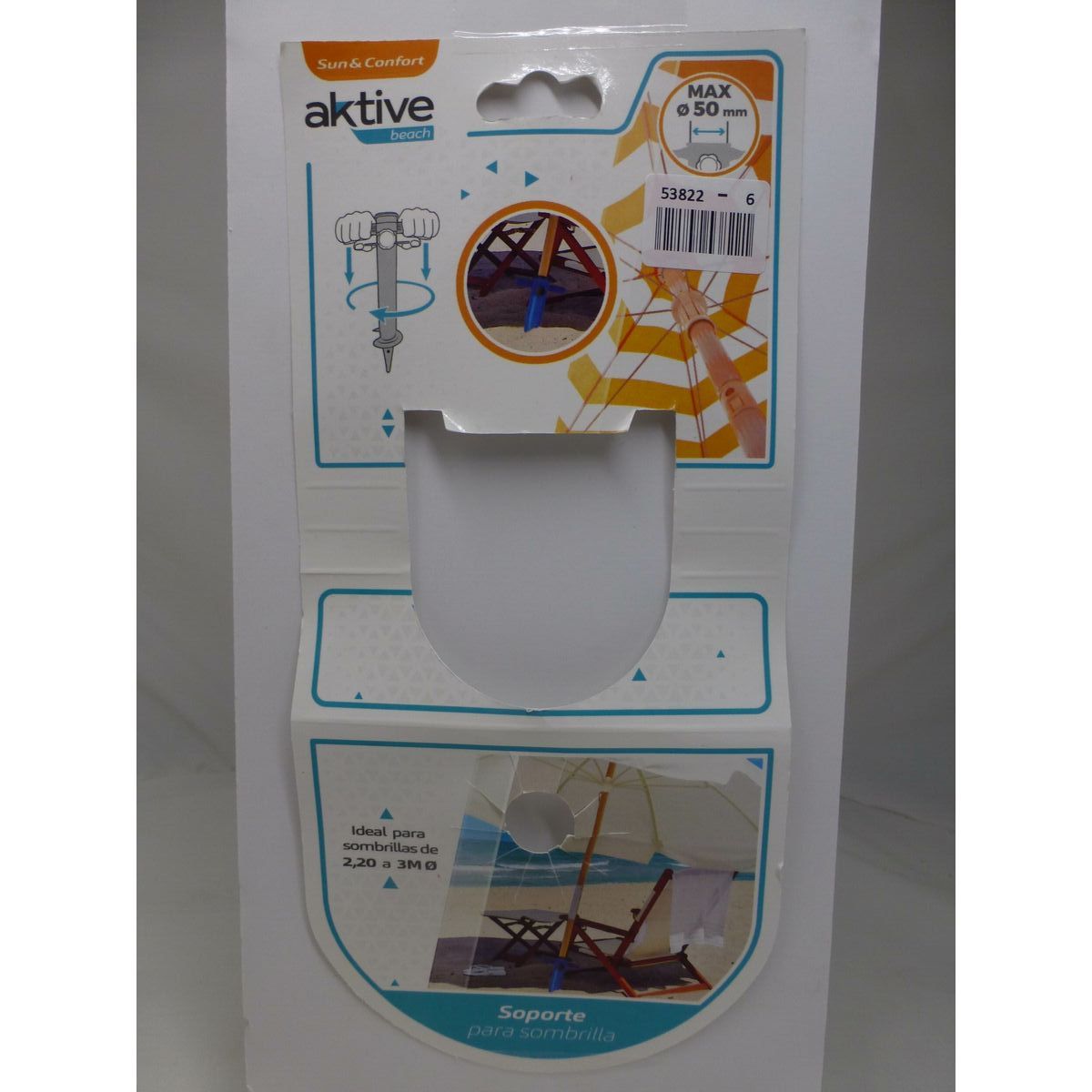 Umbrella hanger Aktive Plastic 18,5 x 40,5 x 8 cm (6 Units)