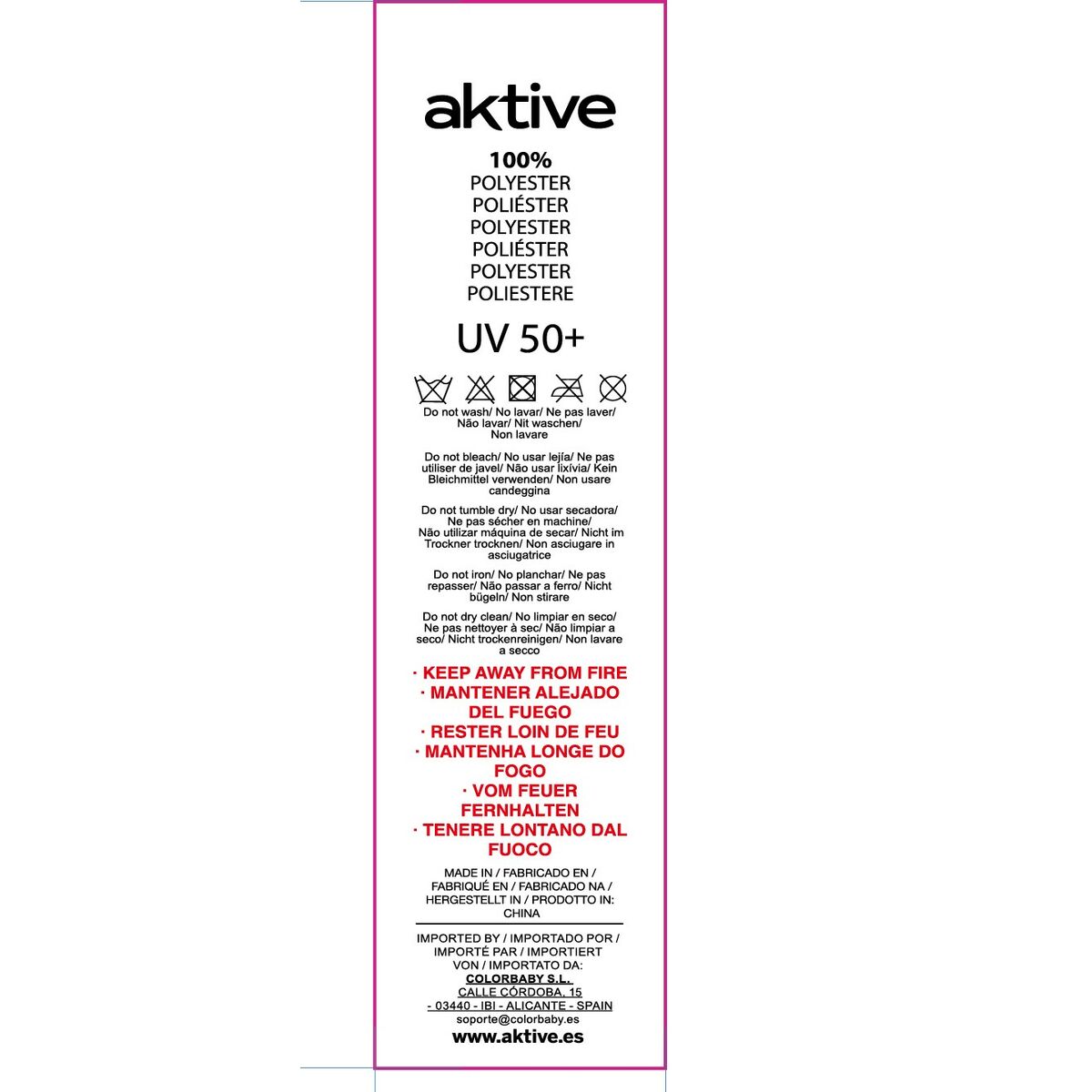 Umbrella Aktive Blue 220 x 207,5 x 220 cm (6 Units)