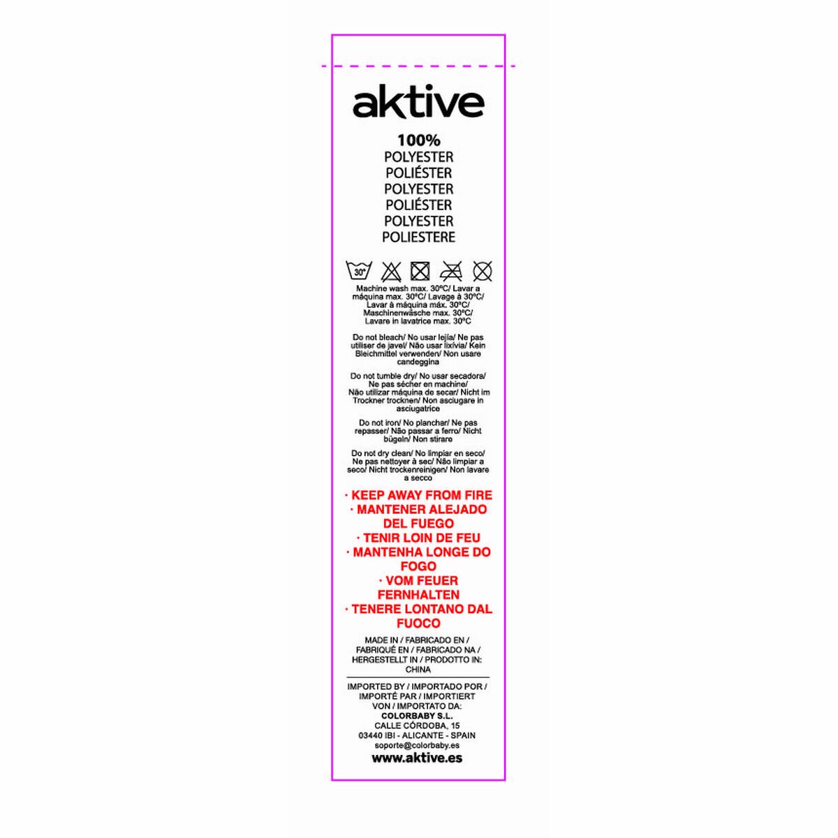 Shade Sail Aktive White 200 x 0,5 x 300 cm Rectangular (6 Units)