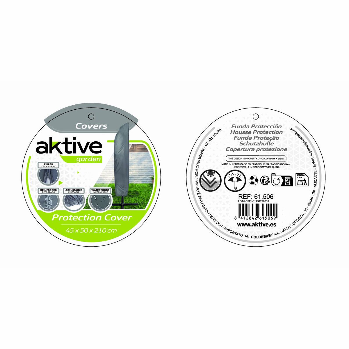 Sunshade Cover Aktive 45 x 210 x 50 cm (6 Units)