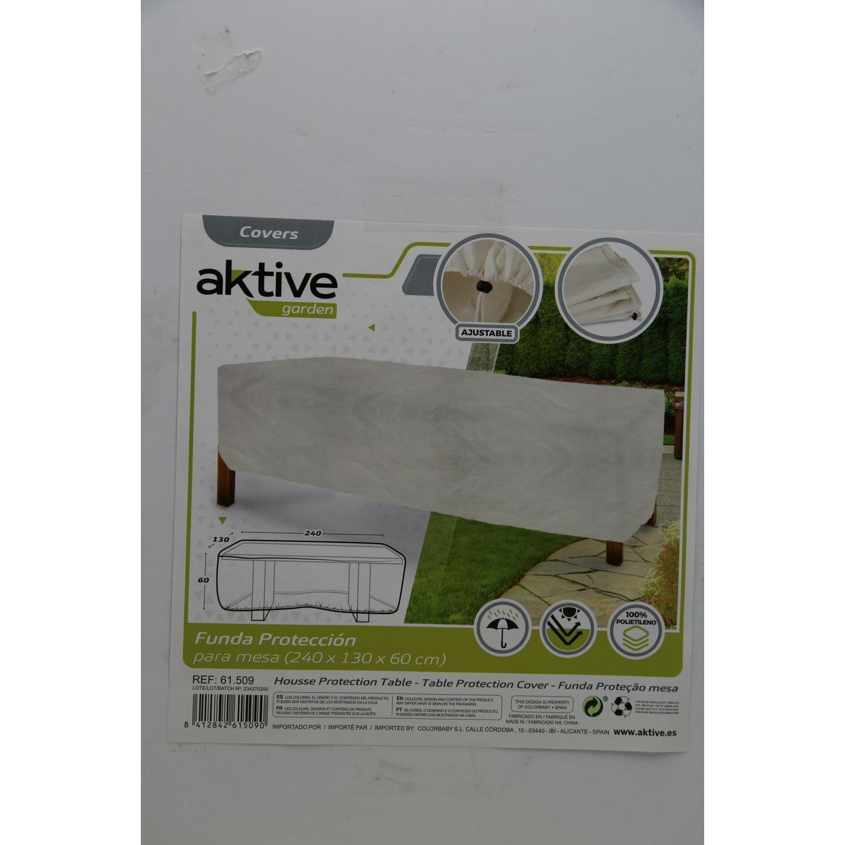 Protective Case Aktive Tables Polyethylene 240 x 60 x 130 cm (6 Units)