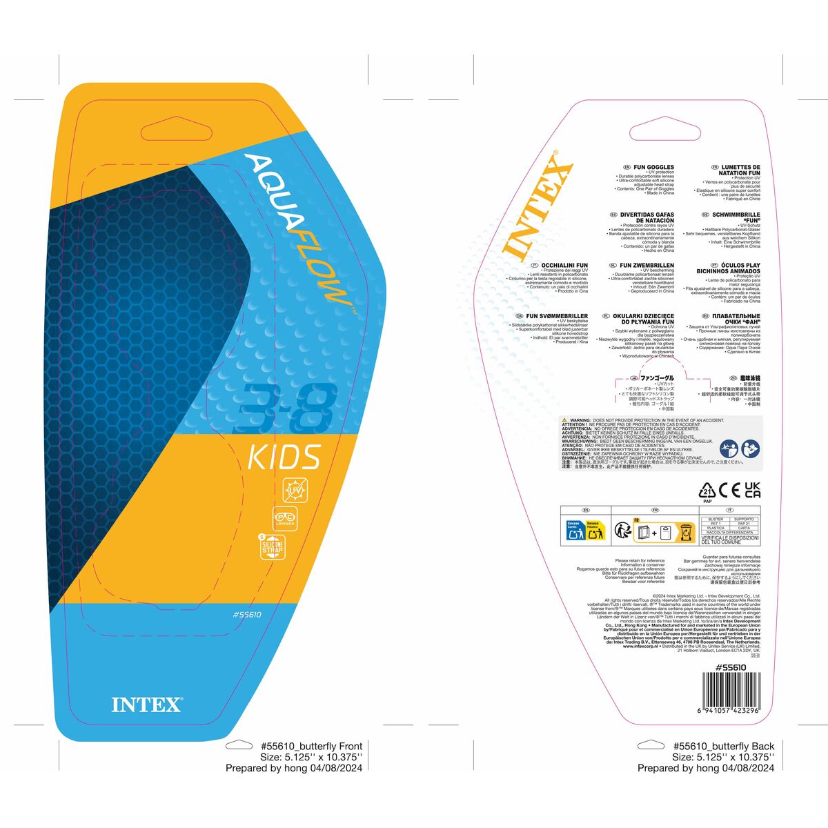 Children’s Swimming Goggles Intex Junior (12 Units)
