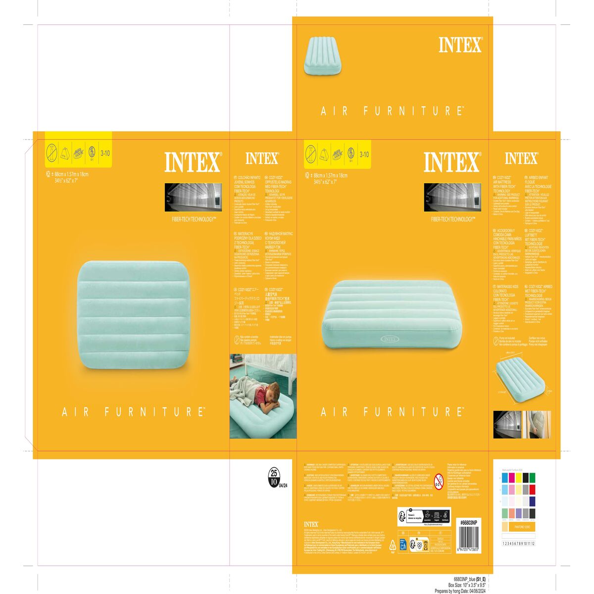 Air Bed Intex COZY KIDZ Children’s 88 x 18 x 157 cm (6 Units)