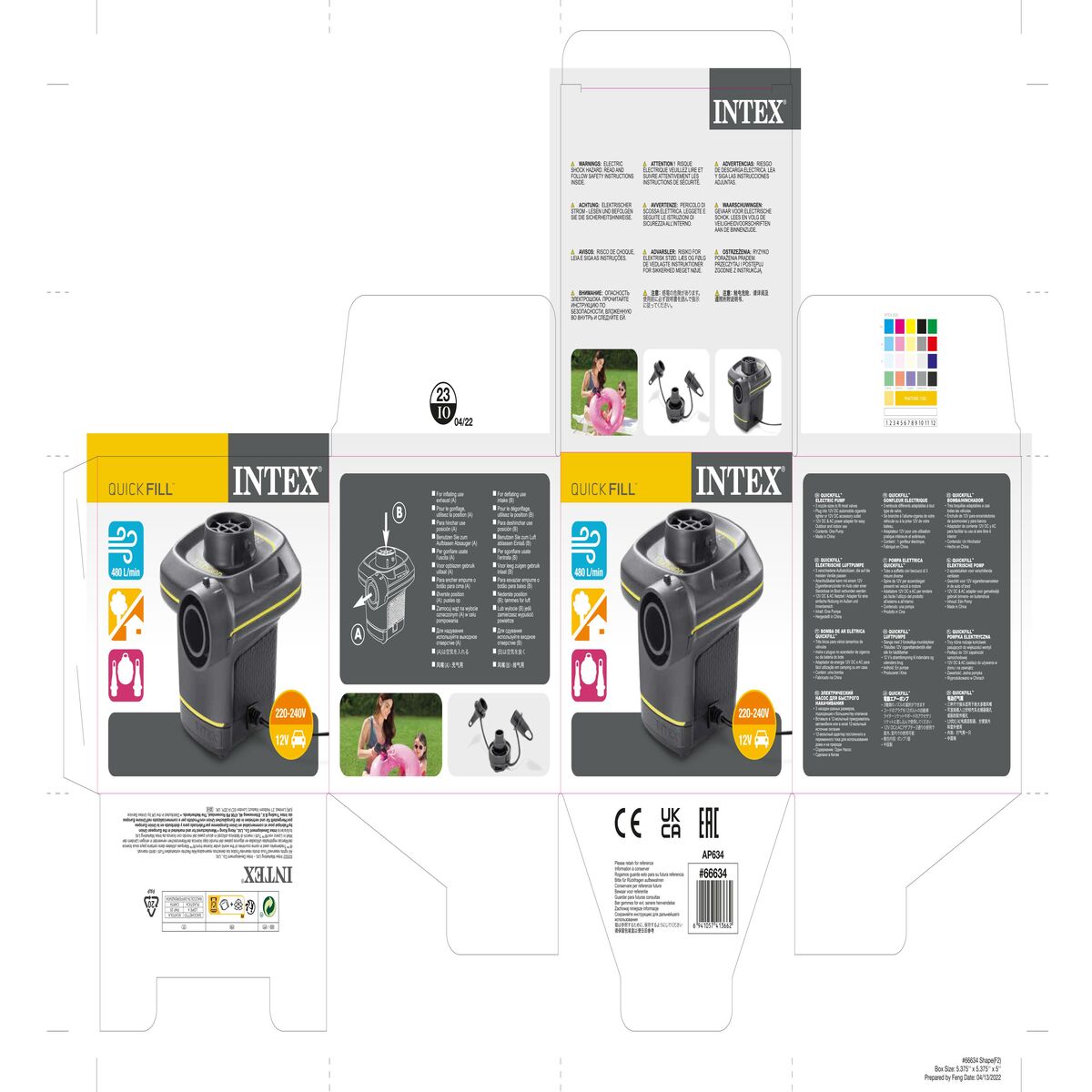 Electric Air Pump Intex Quick FIll 220-240 V (6 Units)
