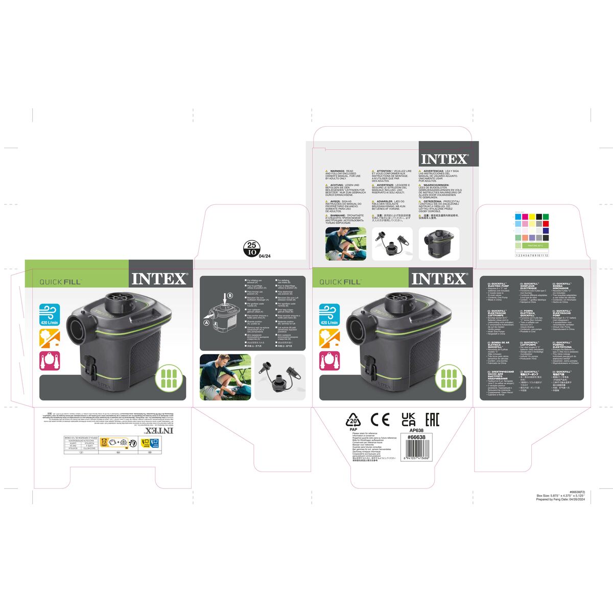 Electric Air Pump Intex Quick FIll (6 Units)