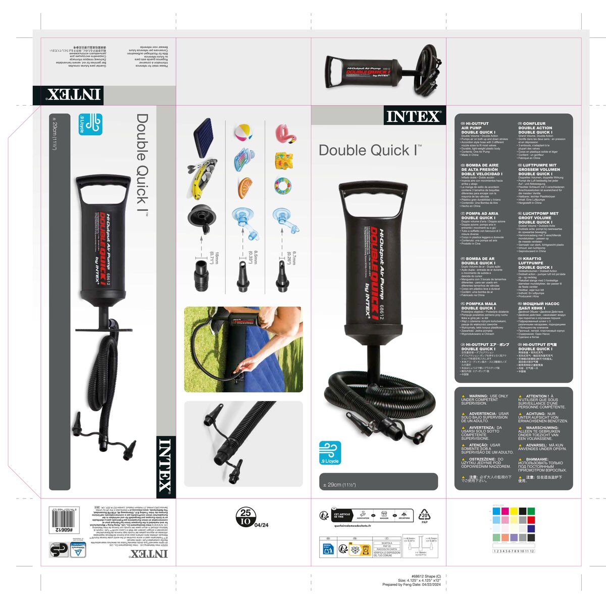 Air pump Intex Double Quick I (12 Units)