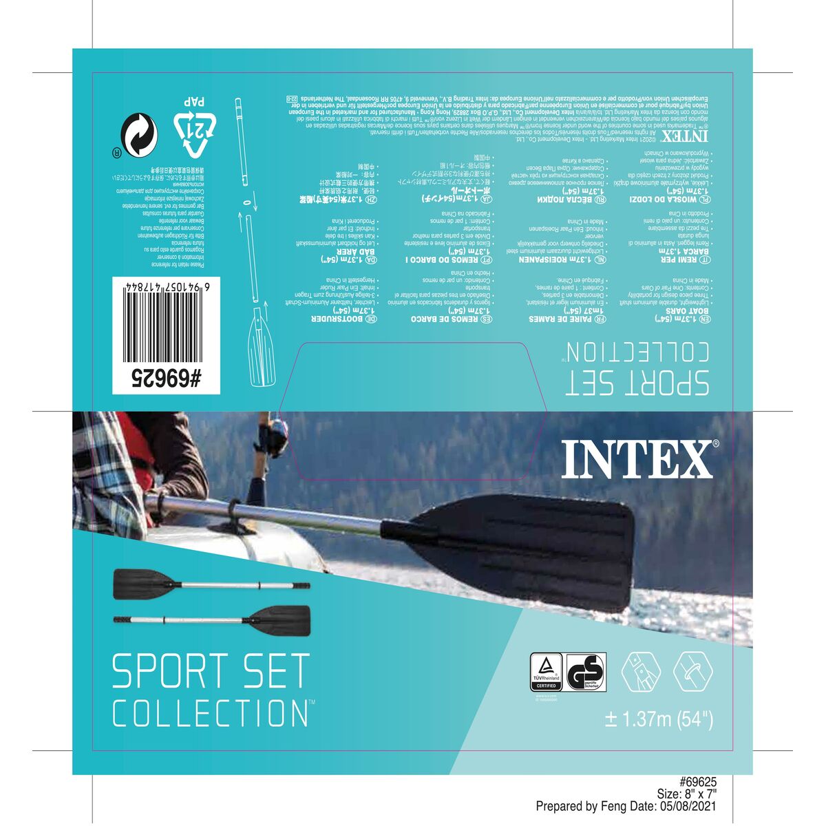 Oars Intex 18 x 137 cm (6 Units)