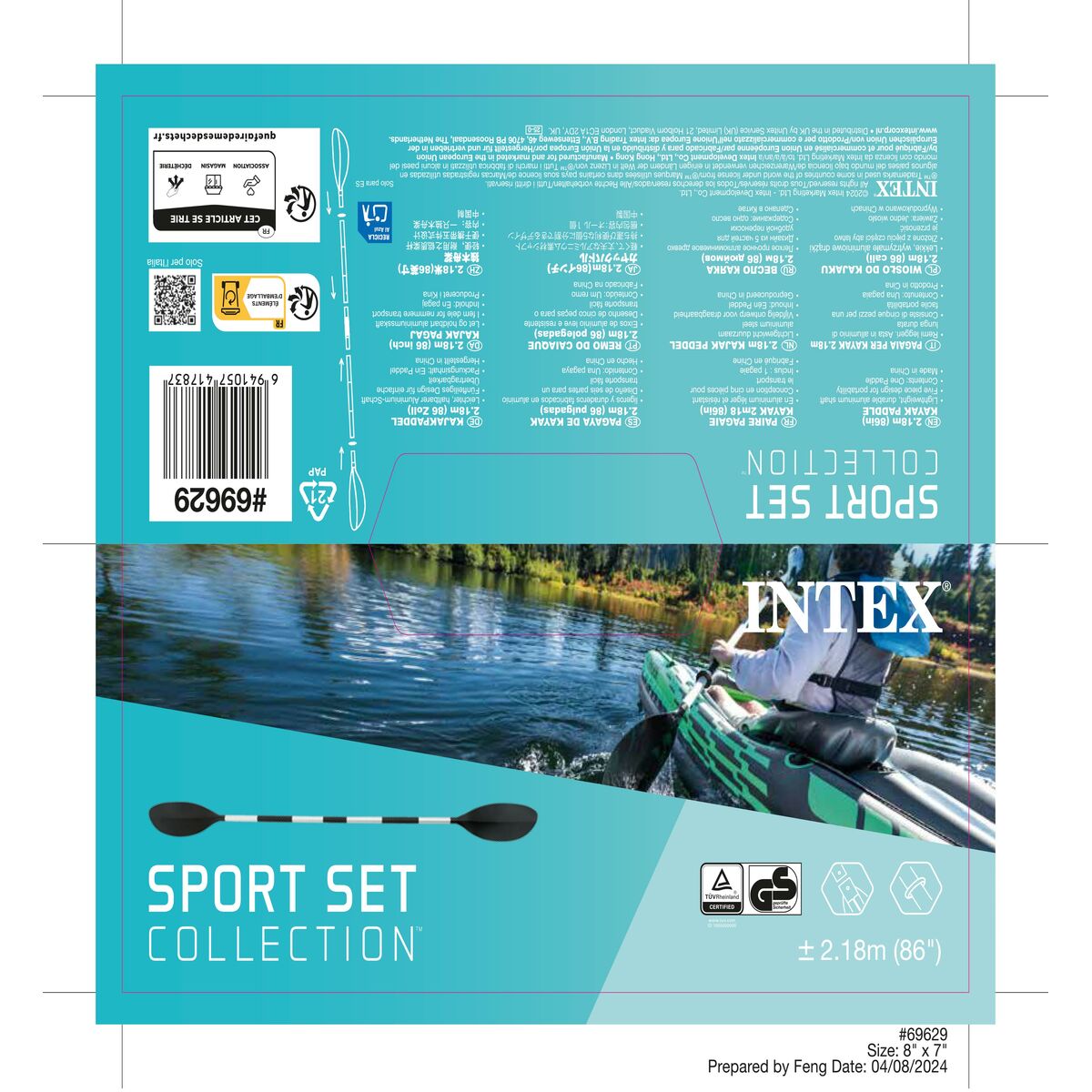 Paddle Intex Kayak 17,5 x 218 cm