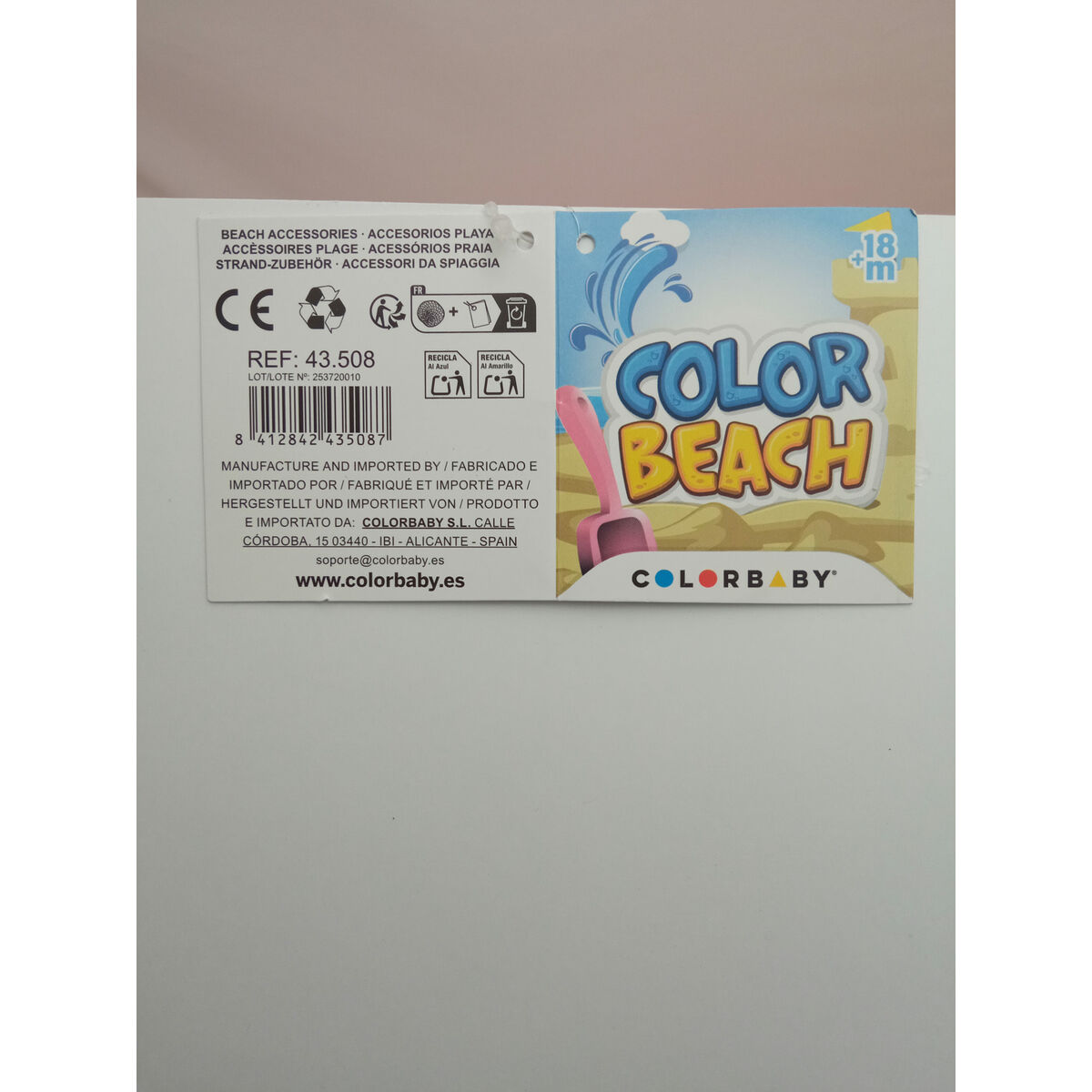 Beach toys set Colorbaby Wheelbarrow polypropylene (12 Units)