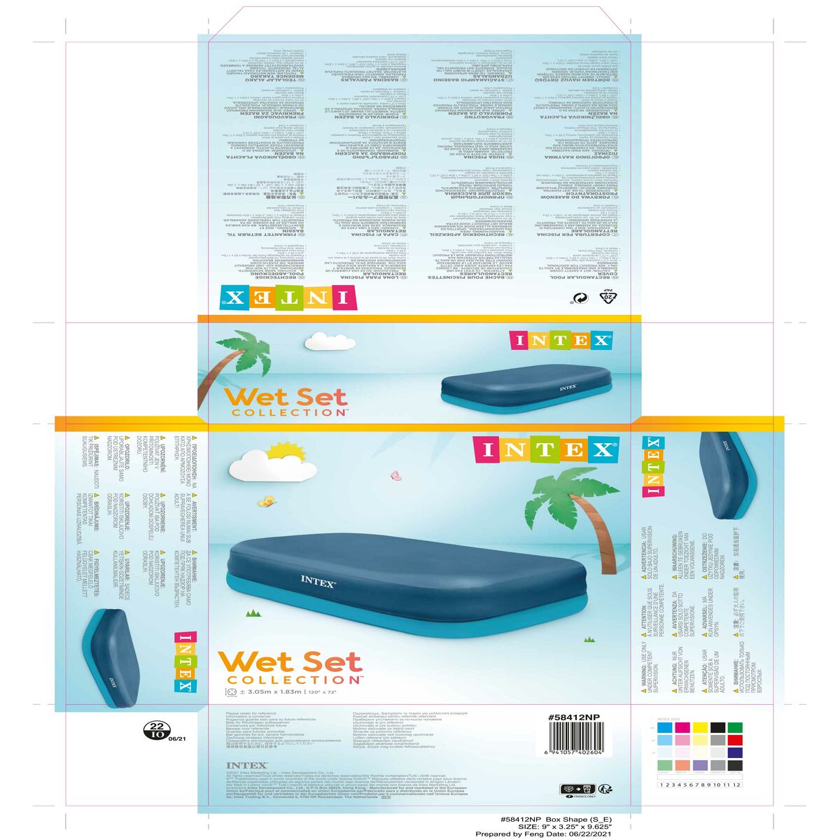 Swimming Pool Cover Intex 58412NP 305 x 51 x 183 cm