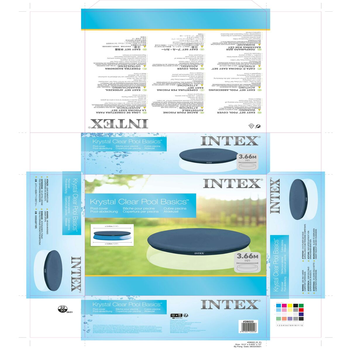 Swimming Pool Cover Intex 28022 EASY SET 366 x 20 x 366 cm