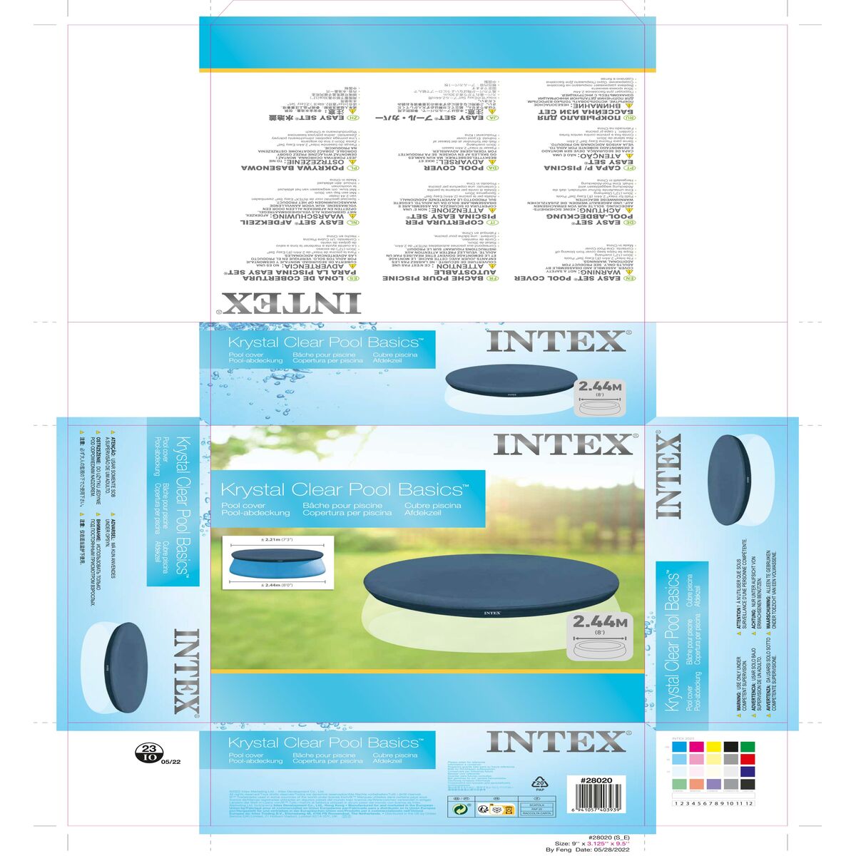 Swimming Pool Cover Intex 28020 EASY SEY 221 x 30 x 221 cm