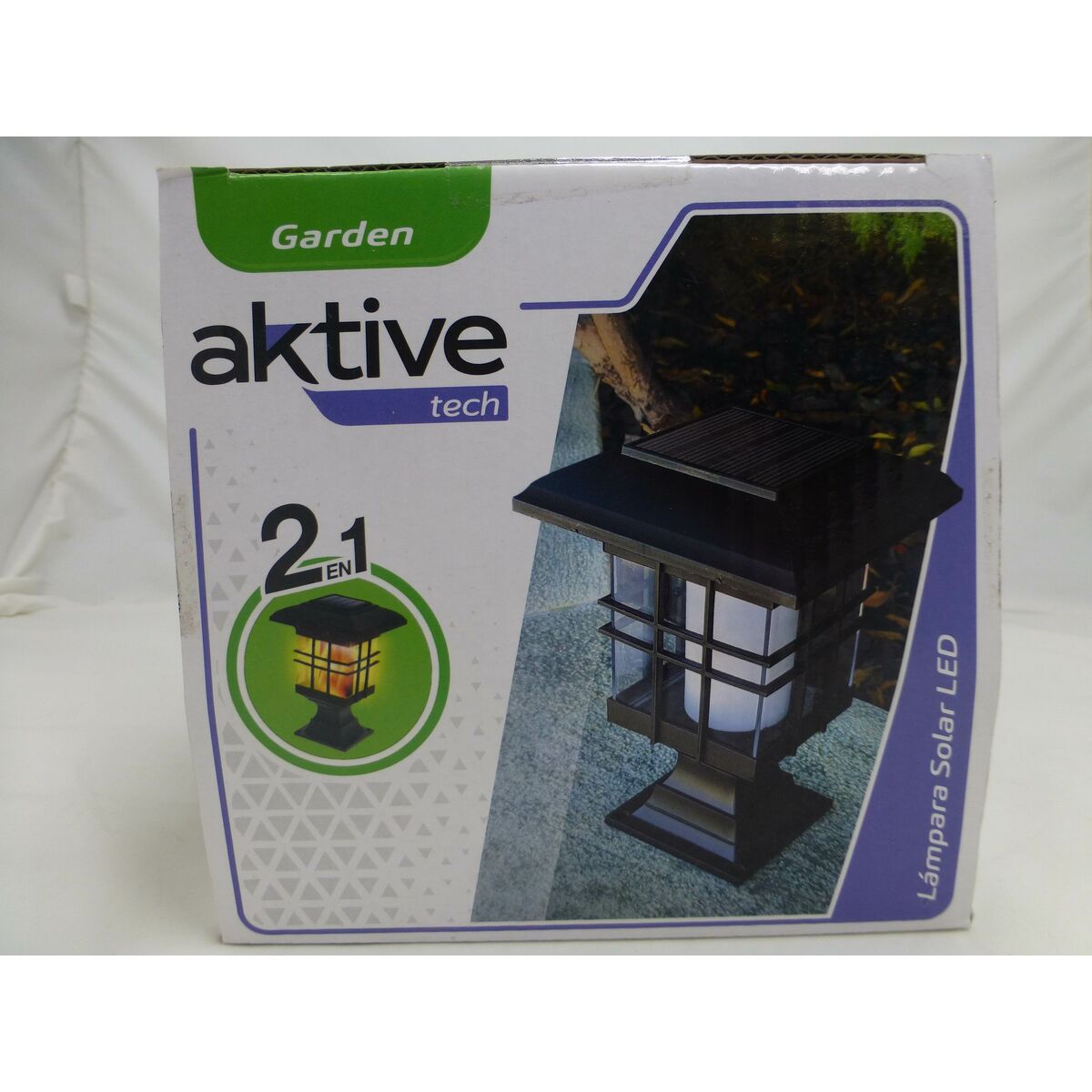 Set of solar garden lights Aktive Plastic 13,5 x 46 x 13,5 cm (4 Units)