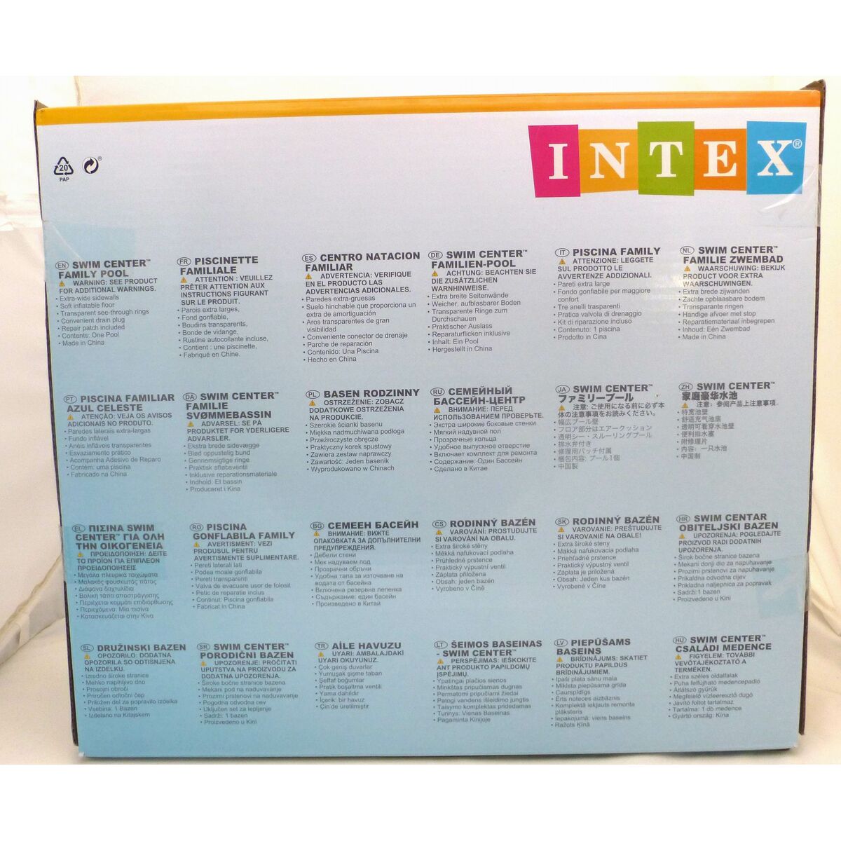 Inflatable Paddling Pool for Children Intex 460 L 185 x 53 x 180 cm (3 Units)