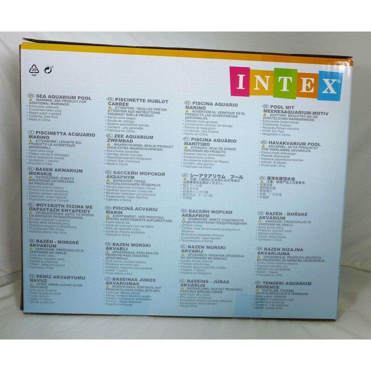 Inflatable Paddling Pool for Children Intex Aquarium 340 L 159 x 50 x 159 cm (3 Units)