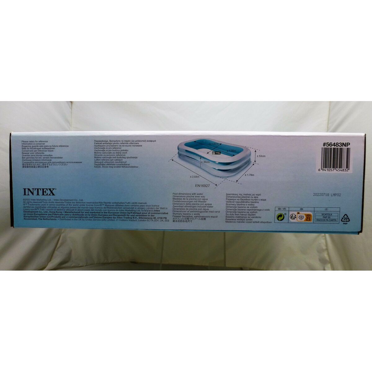 Inflatable pool Intex White/Green 770 L 262 x 56 x 175 cm (2 Units)