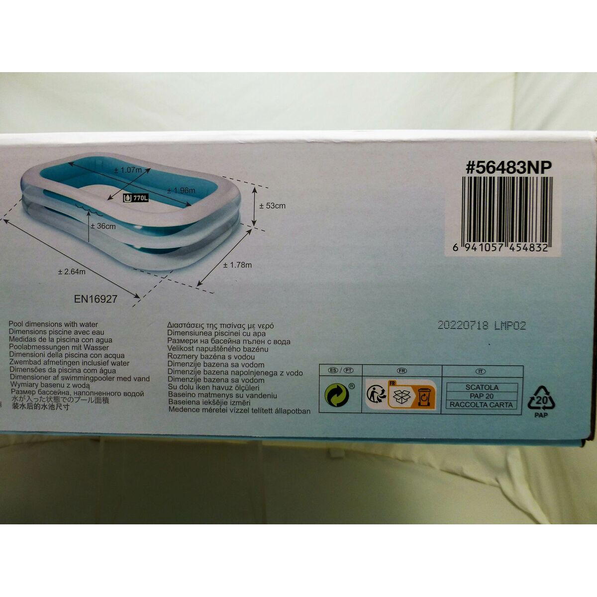 Inflatable pool Intex White/Green 770 L 262 x 56 x 175 cm (2 Units)