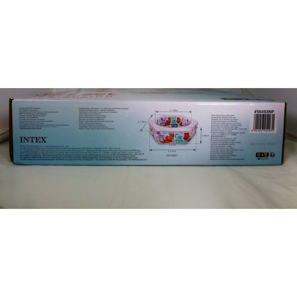 Inflatable pool Intex Acuario 510 L 191 x 61 x 178 cm (3 Units)