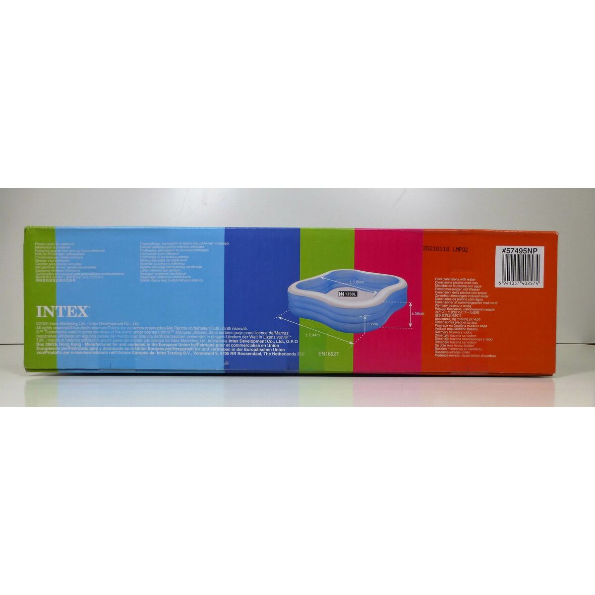 Inflatable pool Intex Blue 1250 L 229 x 56 x 229 cm (2 Units)