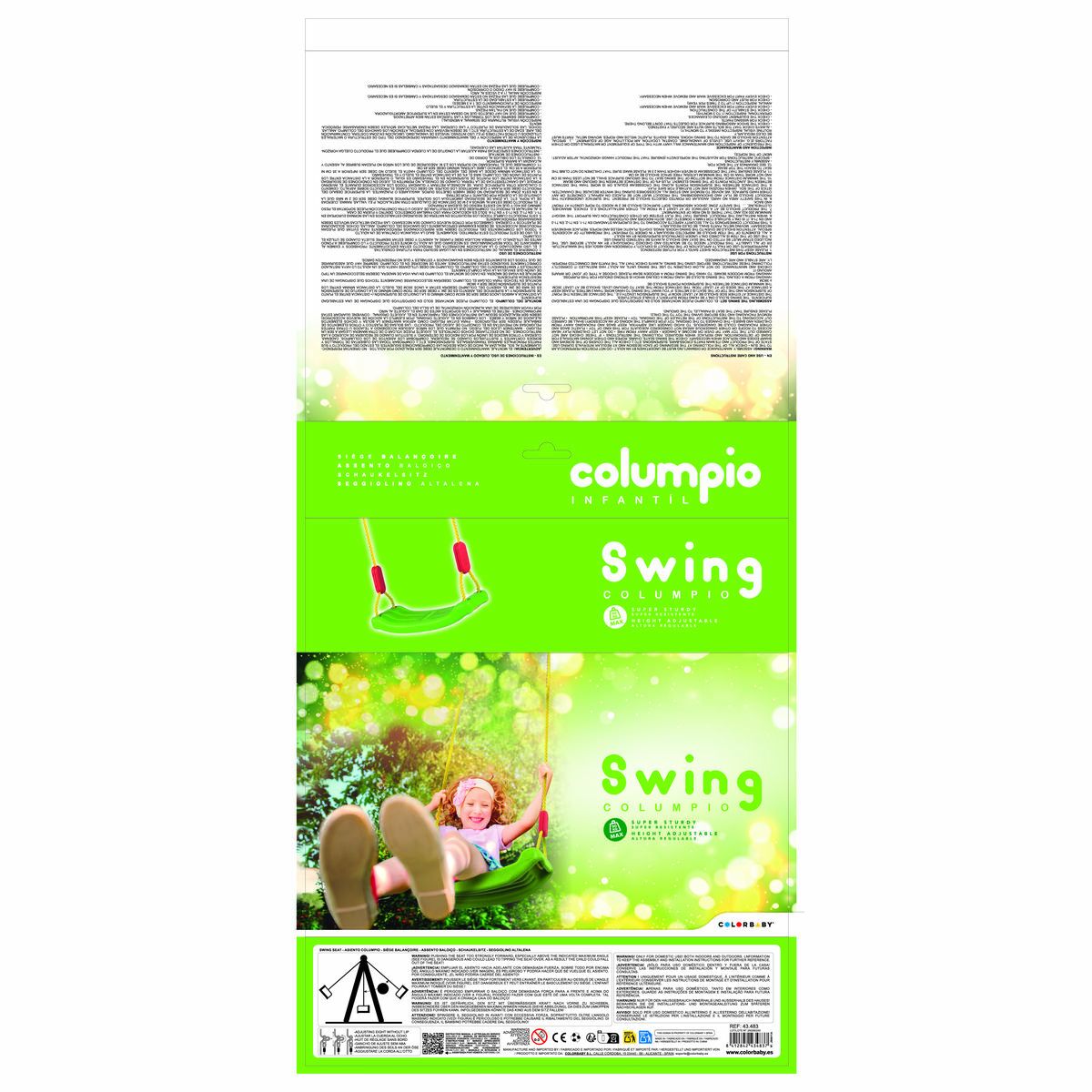 Swing seat Colorbaby 43 x 175 x 17 cm (4 Units)