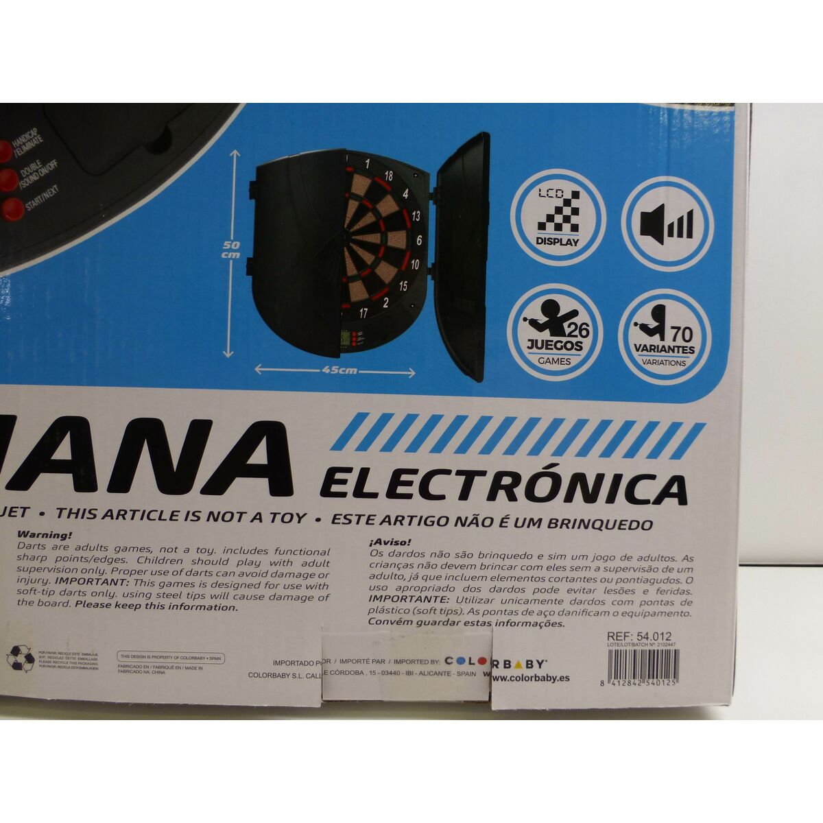 Electronic Dartboard Aktive 45 x 50 x 4,5 cm (2 Units)