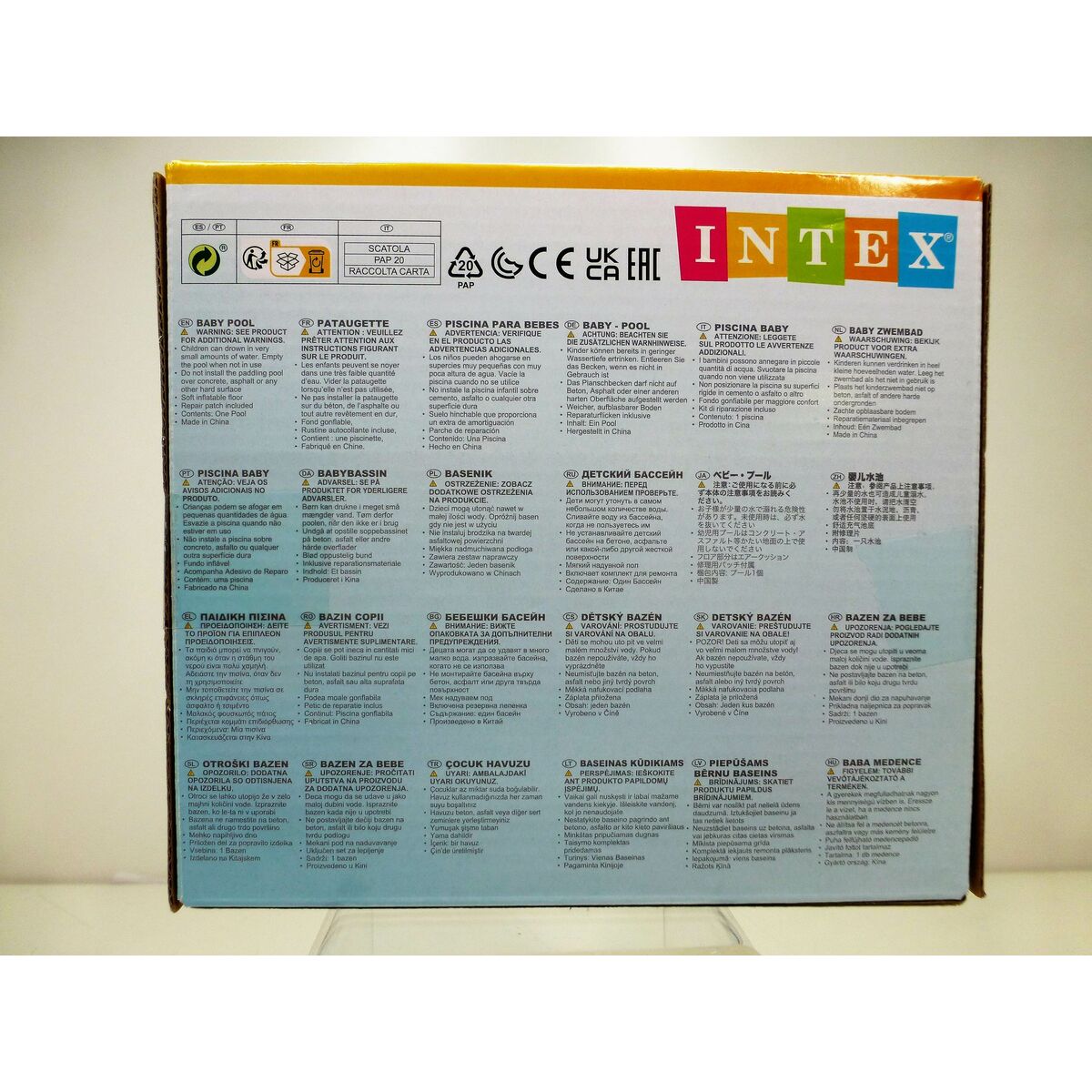 Inflatable Paddling Pool for Children Intex Sunset Glow Rings 28 L 61 x 22 x 61 cm (12 Units)