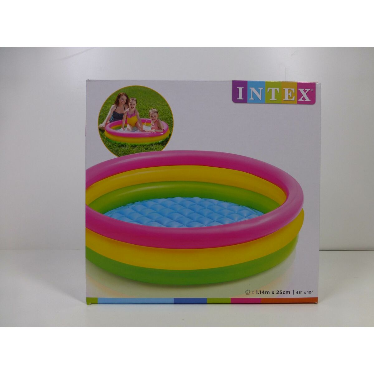 Inflatable Paddling Pool for Children Intex Sunset Rings 131 L 114 x 25 x 114 cm (6 Units)