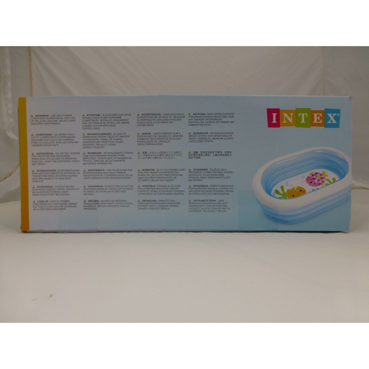 Inflatable Paddling Pool for Children Intex Oval Blue White 230 L 163 x 46 x 107 cm (6 Units)